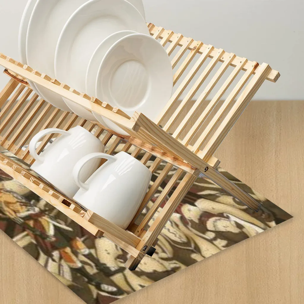 E-Escaflowne Нескользящая силиконовая искусственная посуда коврики для сушки посуды