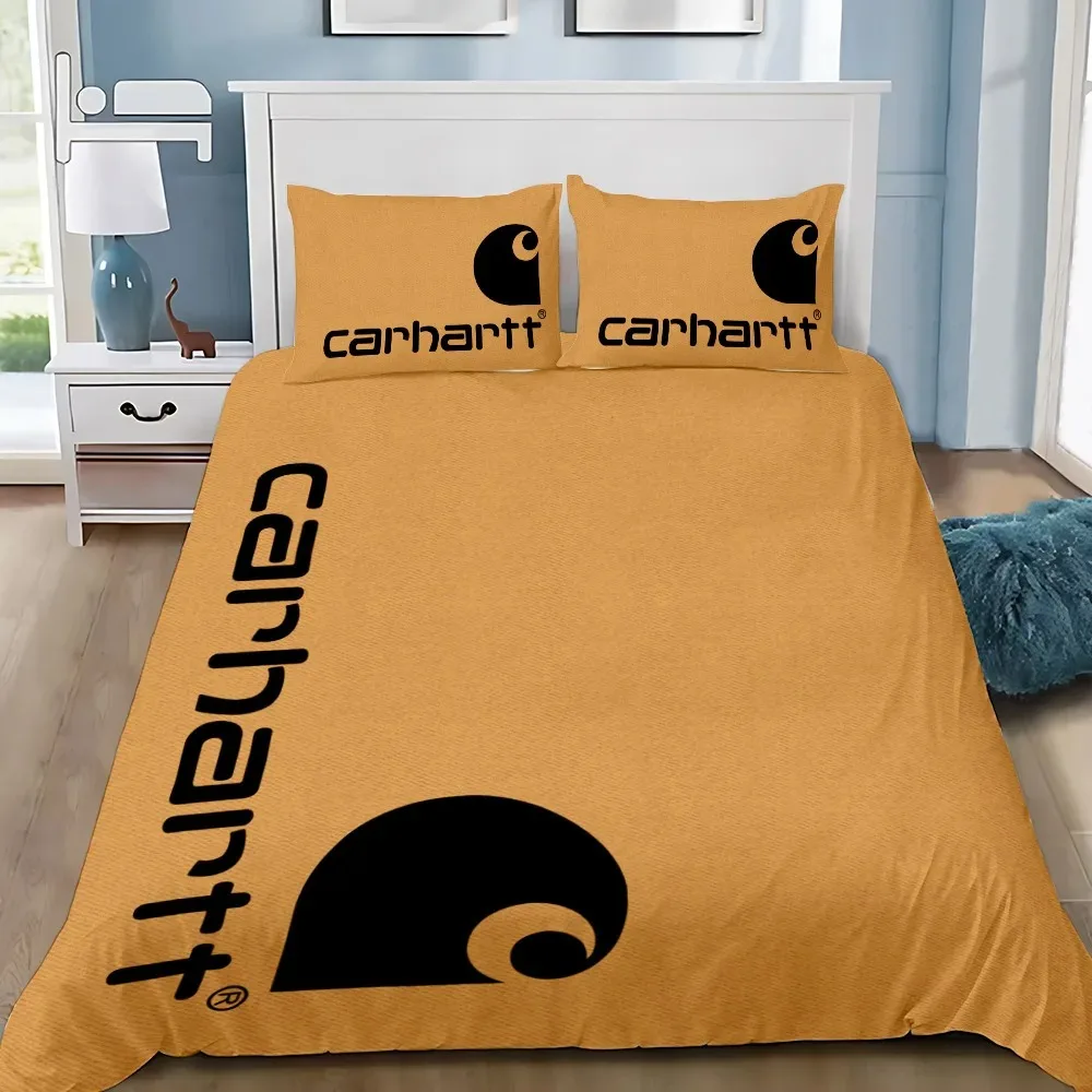 Фото Модный всесезонный комплект постельного белья C-CARHARTT: пододеяльник с принтом, комфортное покрывало, одеяло, комплект для двуспальной кровати King Size №3