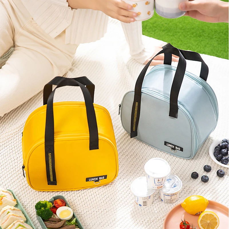 

Fashion Oxford Cloth Insulated Lunch Bag Portable Thermal Bento Boxes Cooler Bags Food Storage Container For School Picnic