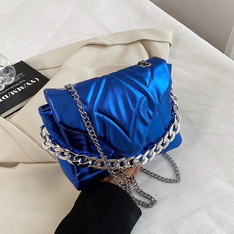 

2022 Роскошные брендовые дизайнерские модные маленькие серебристые женские сумки через плечо из искусственной кожи