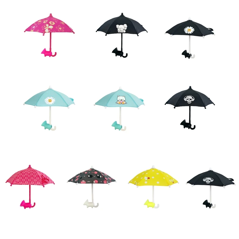 Mini Umbrella Phone Stands for Sun Shield Mount for Outdoor for Creative Sunshad U4LD