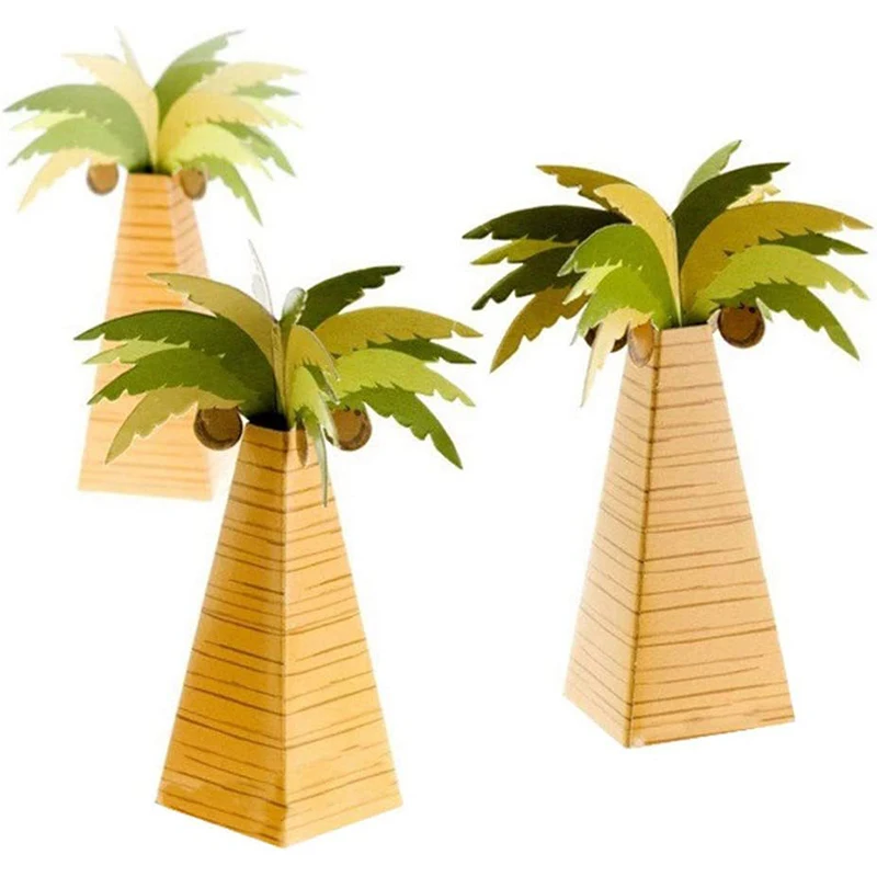Paper Chocolate Sweet Treat Box Hawaiian Tropical Wedding Birthday Party Gift Packing