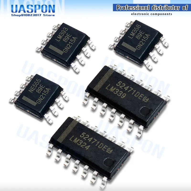20 шт. LM393DR SOP8 LM393 SOP-8 SOP LM393DT LM358DR LM358 NE555DR NE555 LM339DR LM339 LM324DR LM324 LM358DR2G