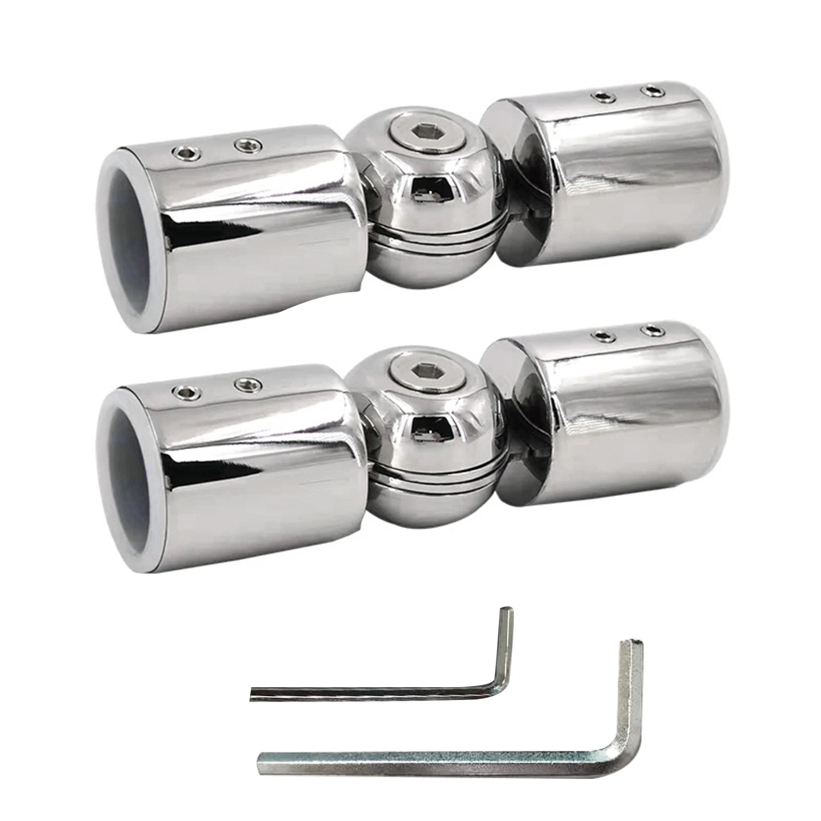 

Угловой коннектор для штор из нержавеющей стали, гладкий прочный внутренний шестигранный ключ на шарнирах, 2 шт.