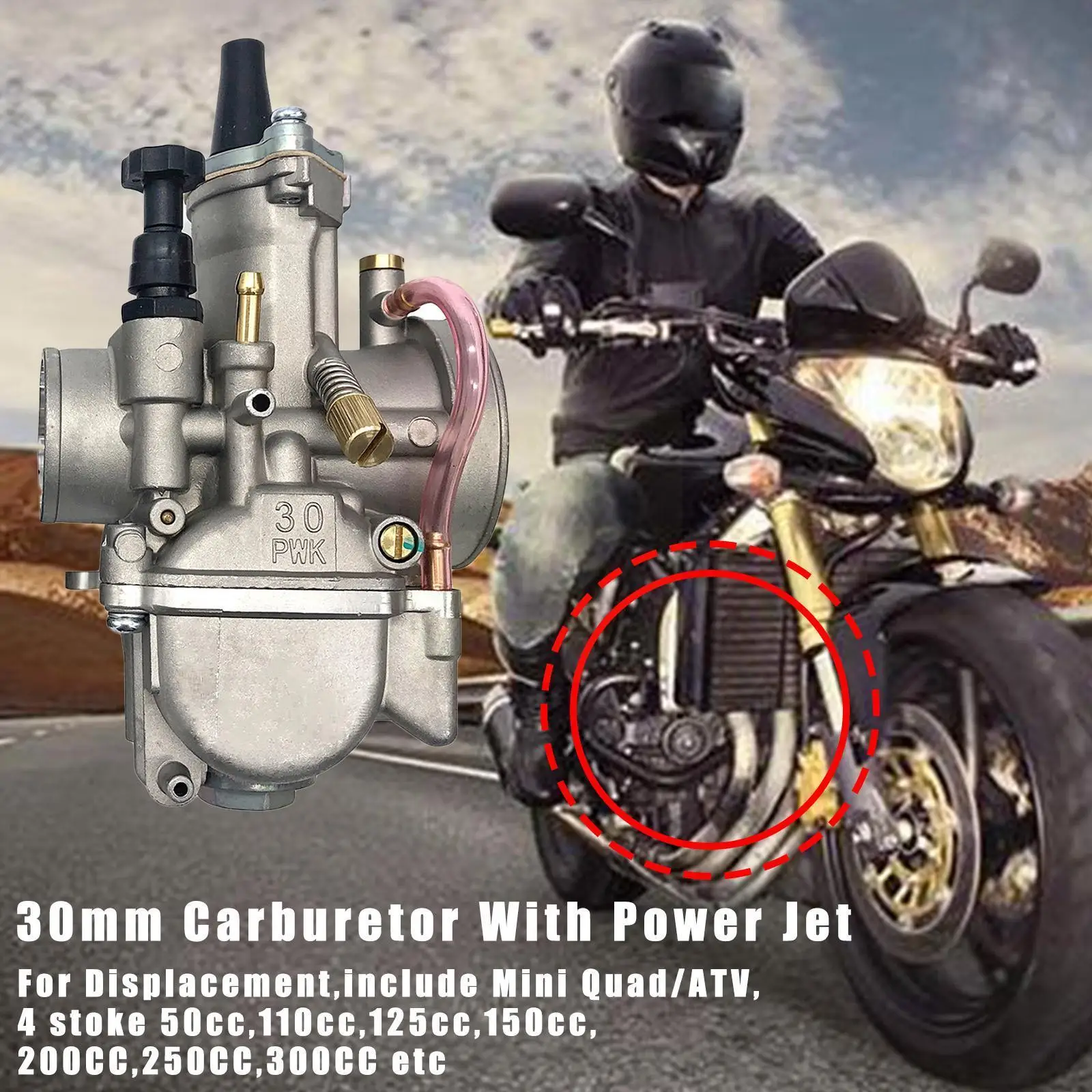 

Карбюратор универсальный для мотоцикла, 30 мм, для Mikuni PWK