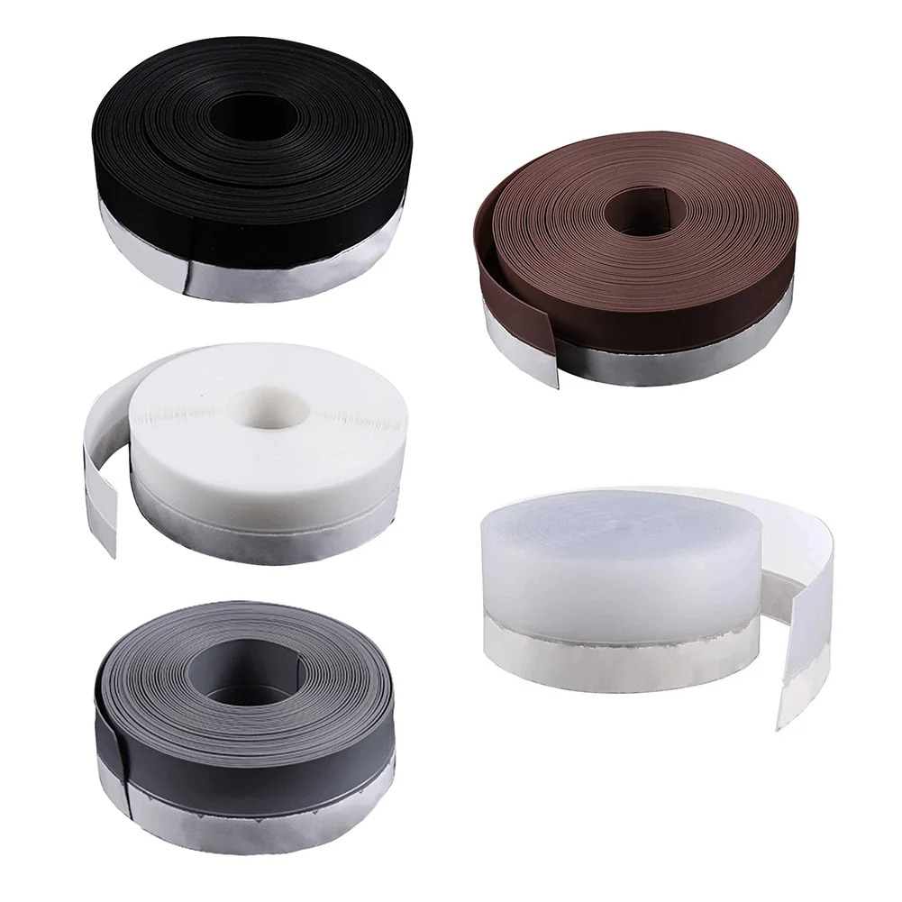 

5M Door Seal Strip Silicone Window Rubber Seal Weatherstrip Windproof Stripping Adhesive Window Bottom Stopper Sealing Tape