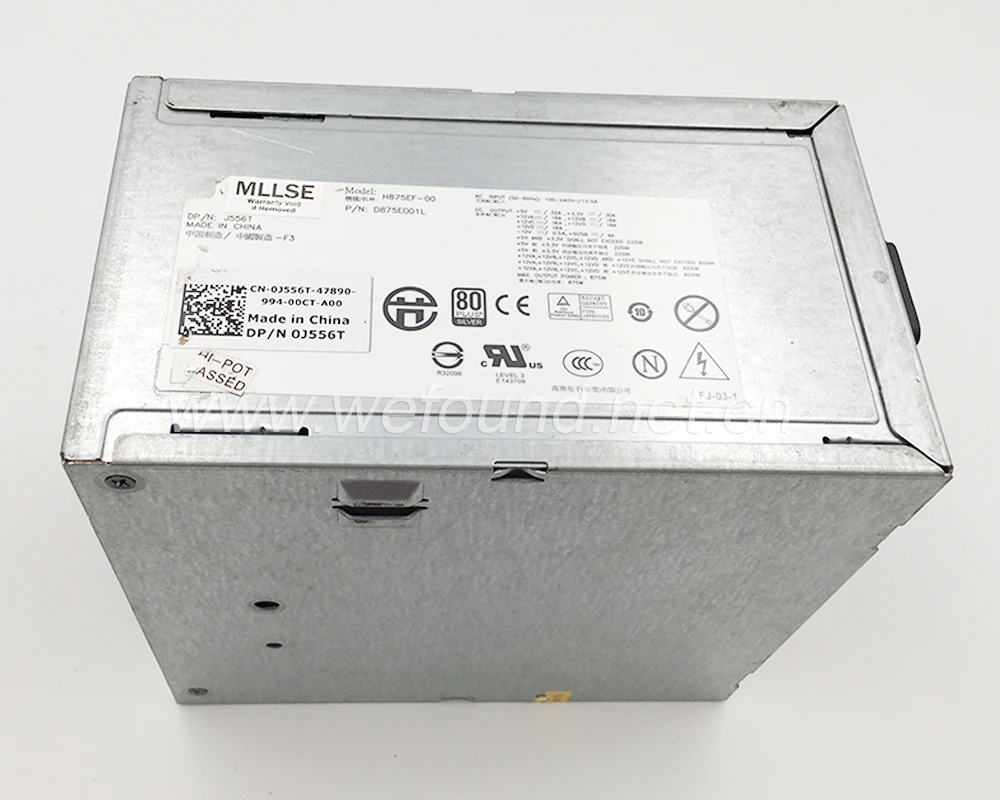 

Power Supply For N875EF-00 H875EF-00 NPS-875BB A W299G D875E001L J556T T5400 Fully Tested