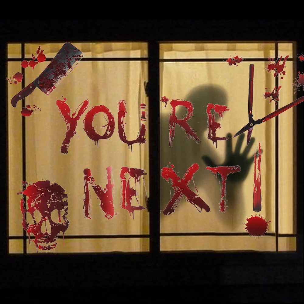 4 шт. наклейки на окна и стену