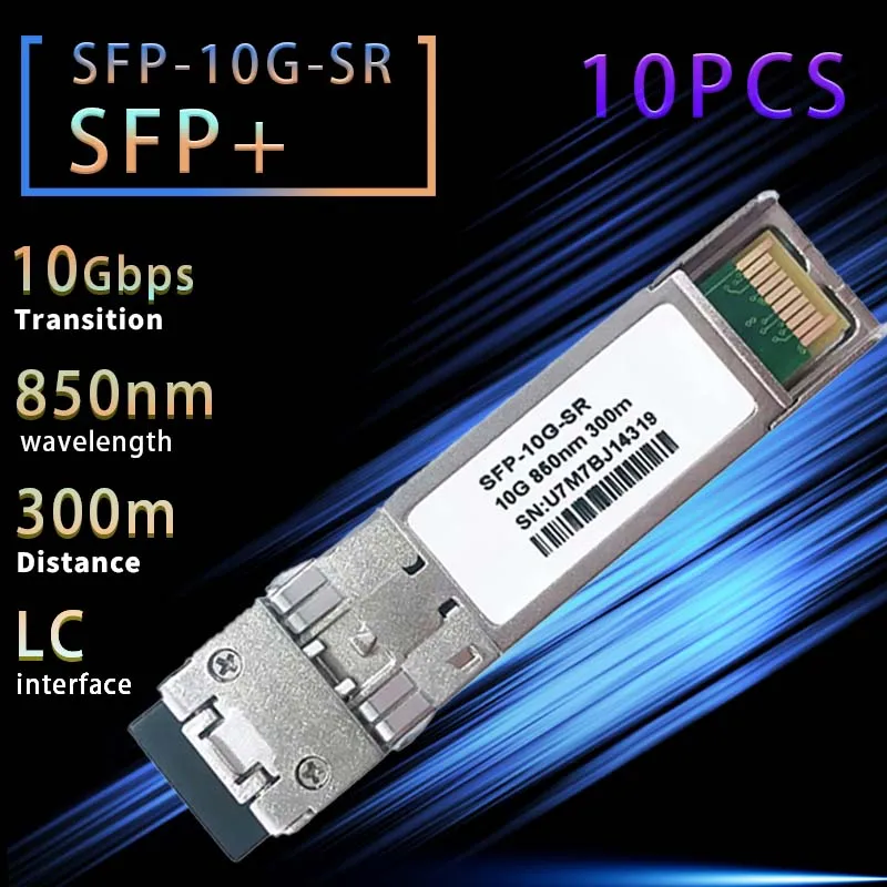 

SFP 10Gbase-SR 850nm 300M DOM Optic Modules Multimode Duplex LC Fiber Module Transceiver Compatible with Cisco Mikrotik,Netgear