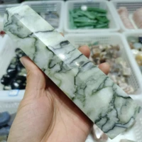chinese water grass agate stone column crystal energy decoration