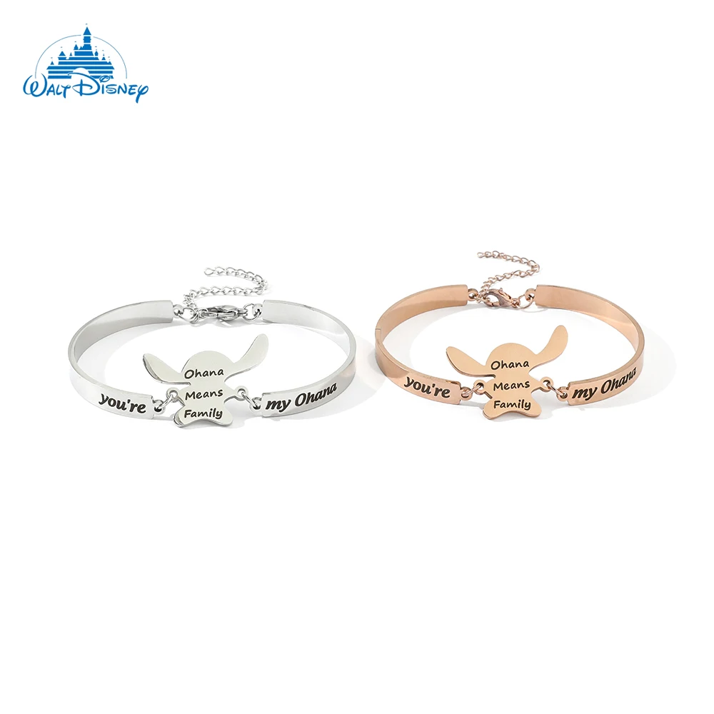 Браслеты из мультфильма Лило и Ститч для пар модные ювелирные украшения розового