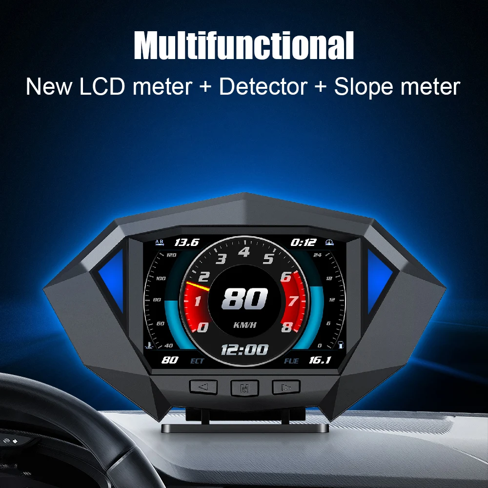 

Автомобильный цифровой спидометр, OBD2 GPS, двойная система P1