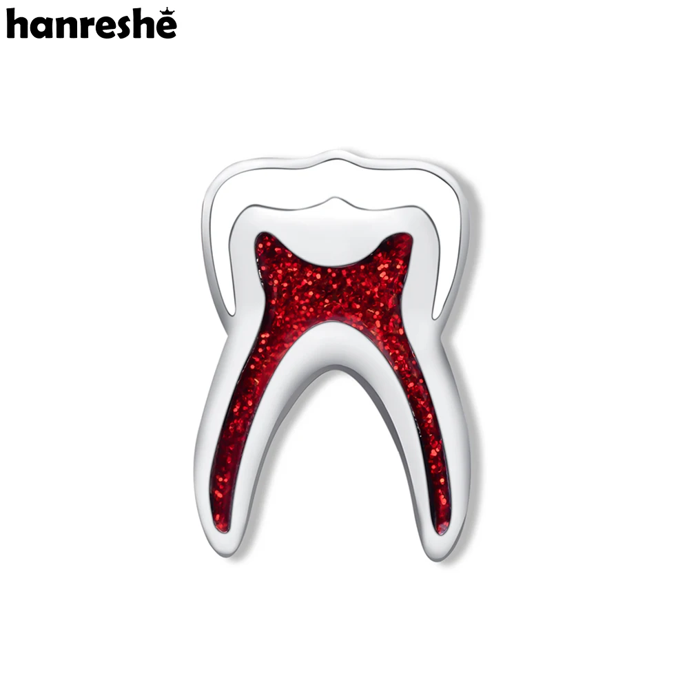 

Hanreshe Charm Tooth Enamel Pin New Medical Dental Teeth Brooch Badge Medicine Jewelry for Dentist Nurse Decorations Gifts
