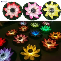 waterproof solar lout flower light led colorful floating lights solar powered underwater lamp for swimming pool fountain garden