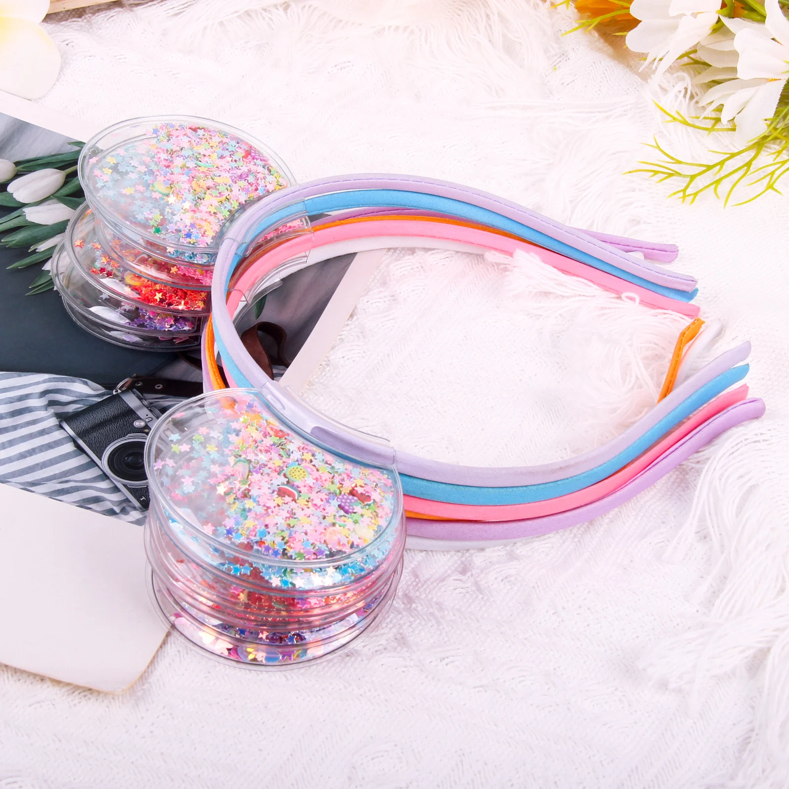 Повязка на голову с кошачьими ушками и бантом |