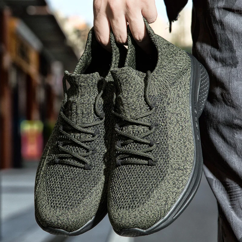 Fashion Sneakers for Men Breathable Mesh Casual  Trend  Leisure Sports Shoes Zapatillas Deportiva Flat Walking Shoes