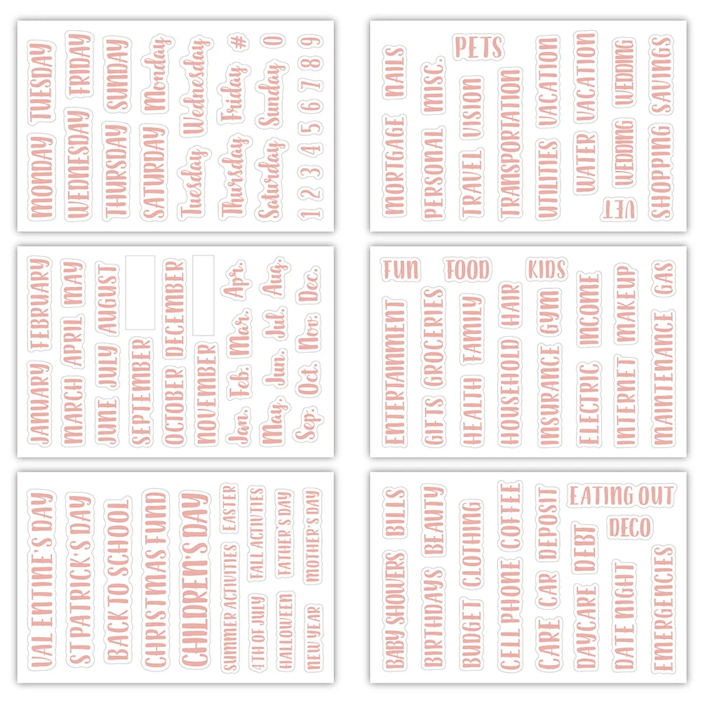 

117pcs Daily Use Cash Envelope Labels Multi-function Label Stickers Classifying Budget Labels