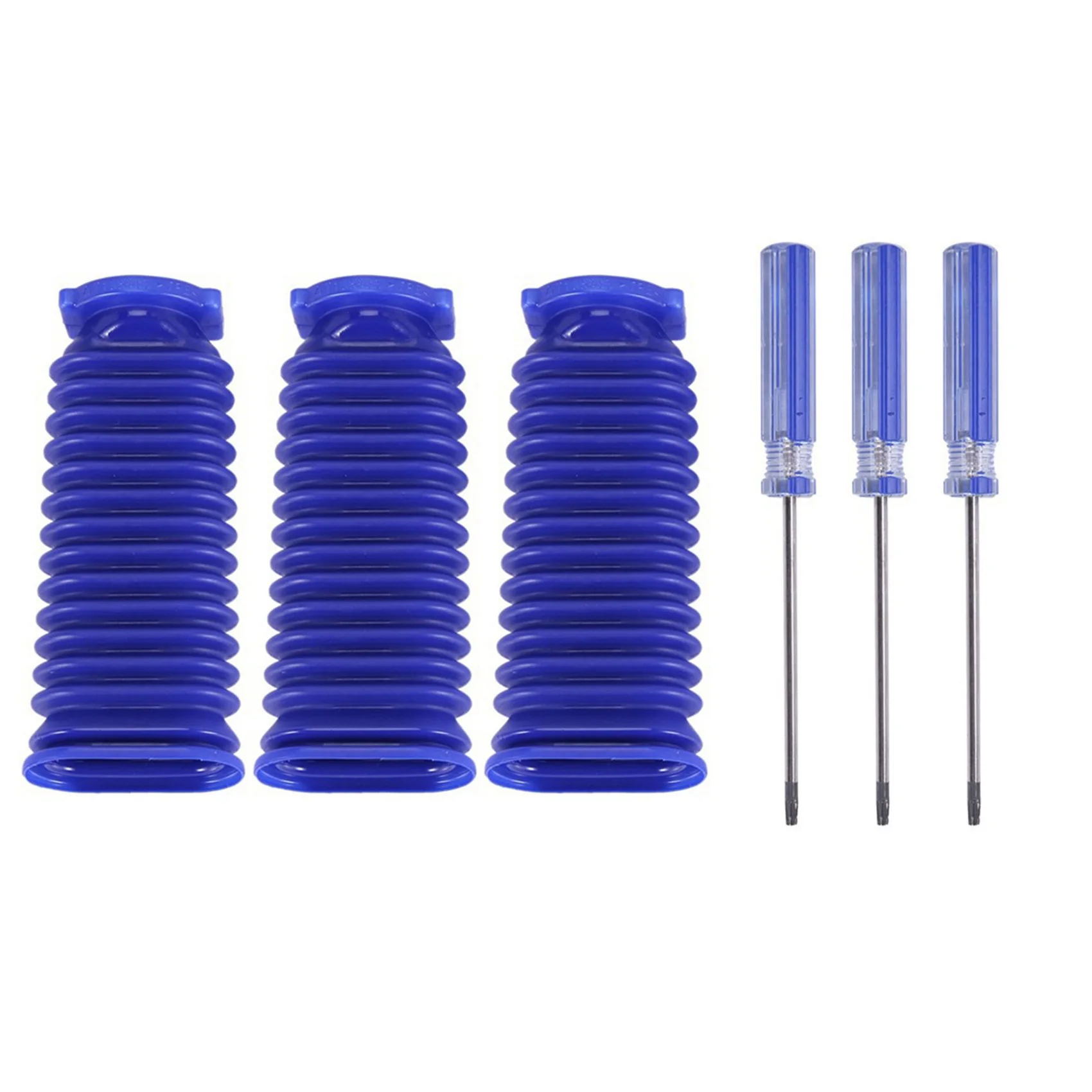

3 шт., мягкий бархатный всасывающий синий шланг для Dyson V6 V7 V8 V10 V11
