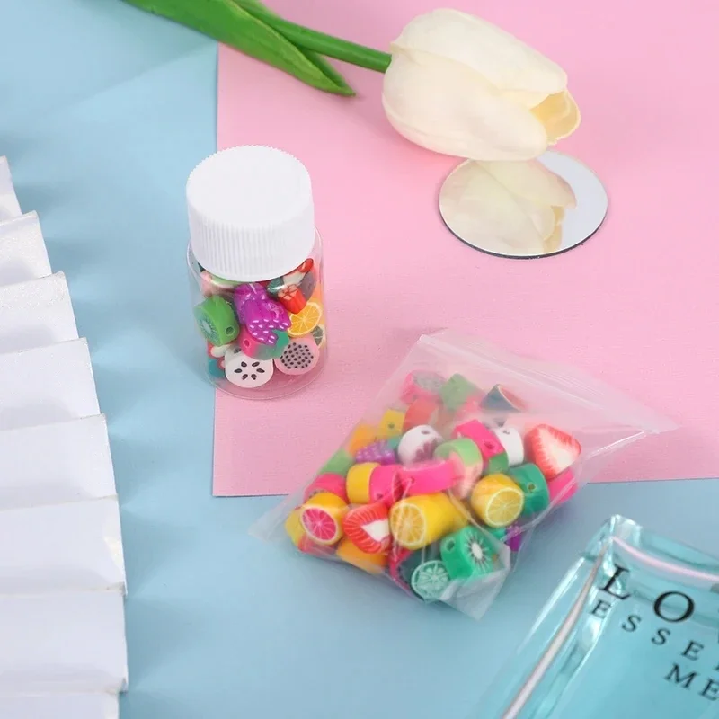 30/50 шт. 7-10 мм мягкие бусины из полимерной глины фруктовые смешанной