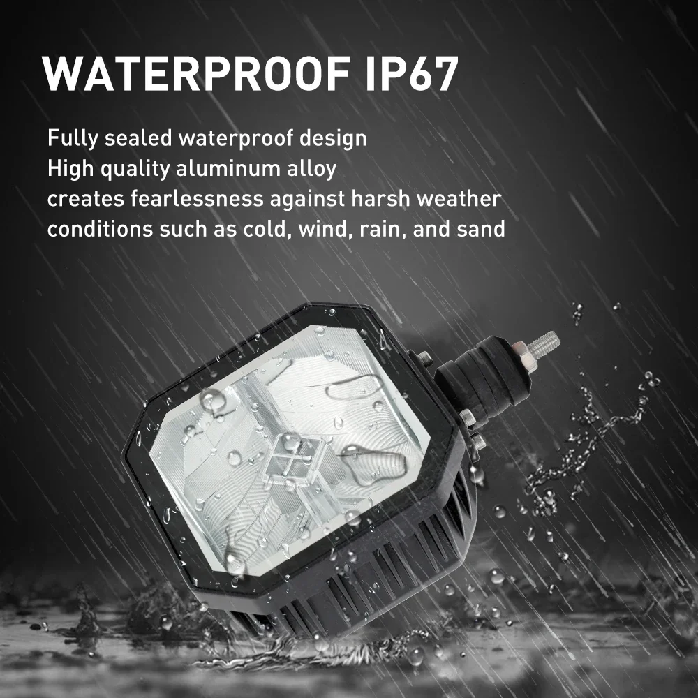 2200LM 40W R10 6-дюймовые фары дальнего света Квадратная вспомогательная лампа для