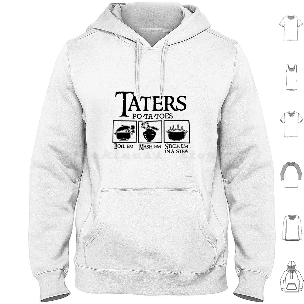 

Толстовки с капюшоном Taters, толстовка с длинным рукавом для приготовления картофеля, варки, варки, тушения, еды, голум, Сэм