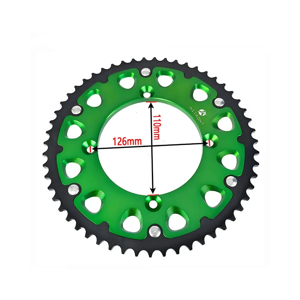 Задняя звездочка из алюминия CNC 428 для Kawasaki KLX125140150, KLX150L, KLX140G, D-tracker150125, KX65, RM65, KLX 125 2010-2014 (art.: 3920d7bfb4489) - 3920d7bfb4489