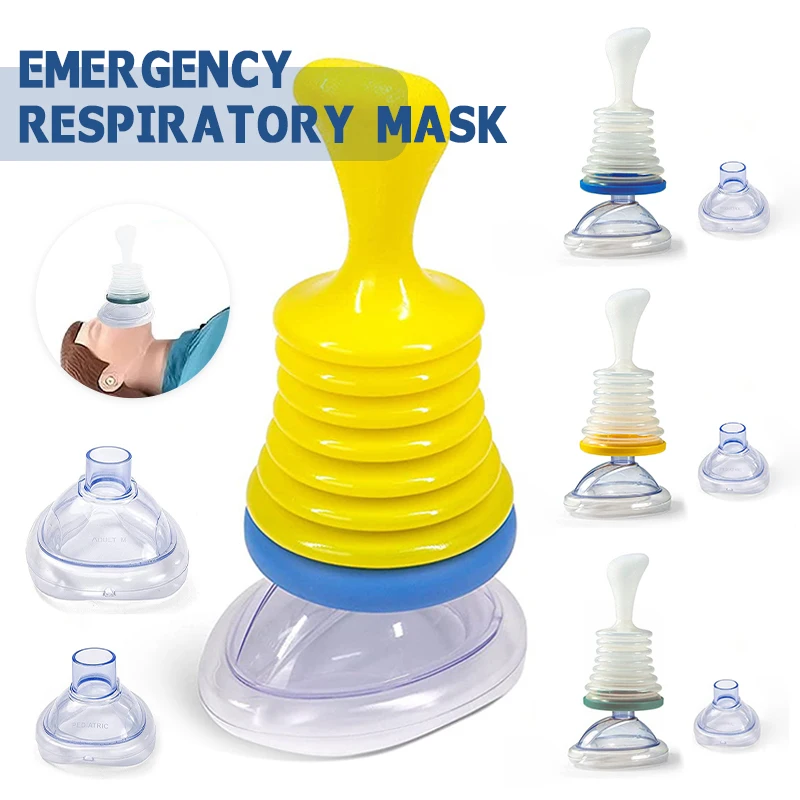

2 Size Adults and Children First Aid Choking Emergancy Deviae Rescue Breathing Mask Device Anti Suffocation Home or Outdoors