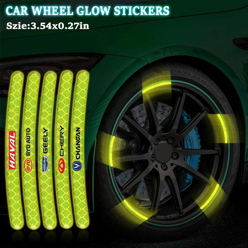 

Car Luminous Reflective Tire Rim Sticker Decorative Strip for Mercedes Benz AMG W204 W203 W212 W211 W124 W210 GLC Accessories