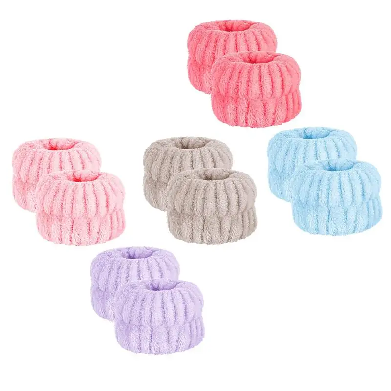 

10 Pcs Wristbands For Washing Face Microfiber Wrist Wash Towel Band Wristbands For Washing Face High Elastic Sweatband For