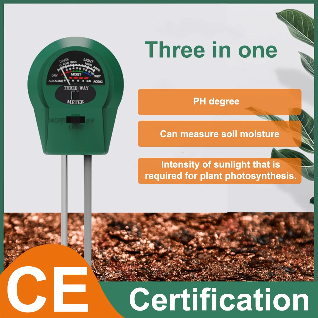 

Измеритель влажности почвы с зондом, наружный датчик PH растений, для выращивания овощей, легкий тестер полива, домашняя посадка