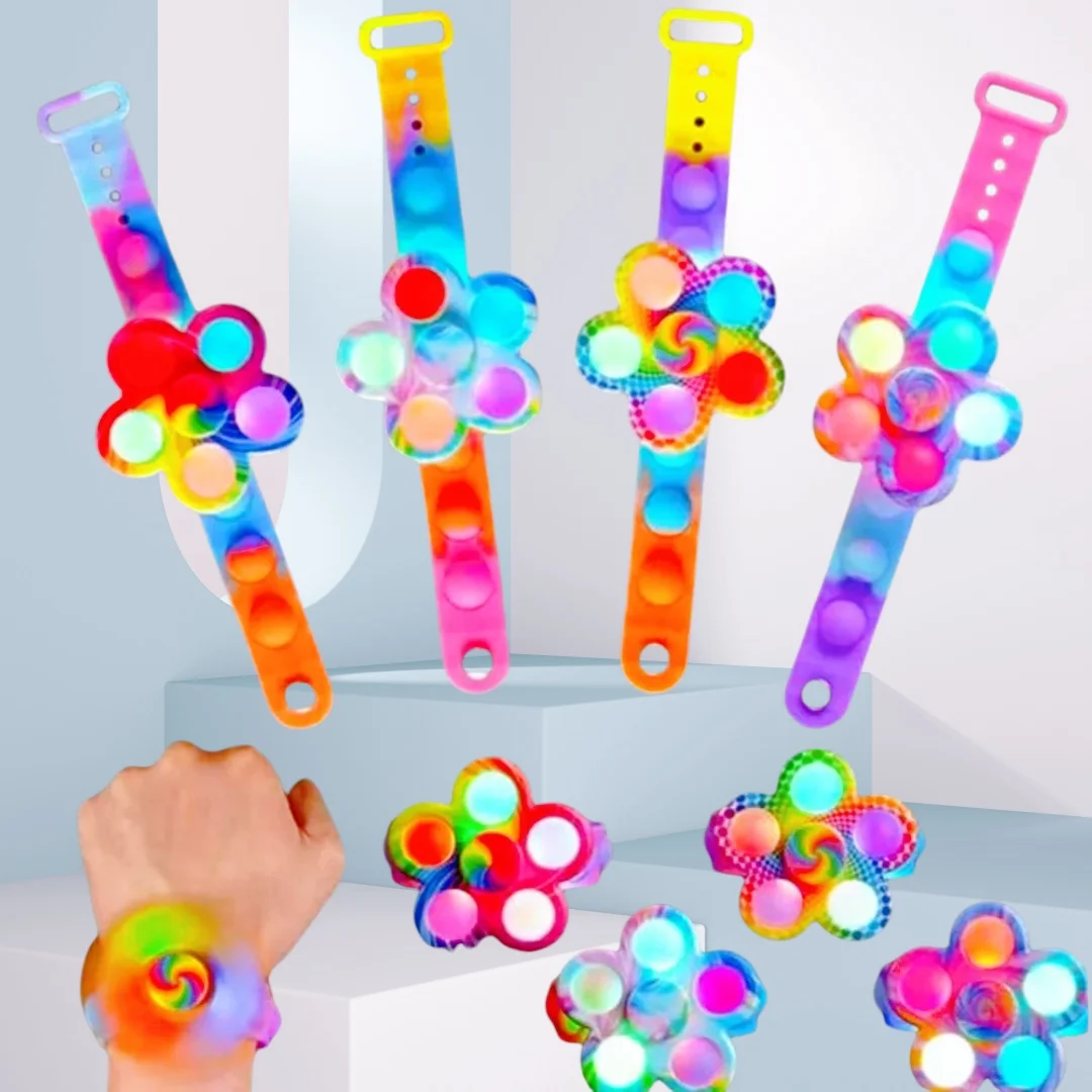 

Светящиеся LED-браслеты с гироскопом и пузырьками для детей