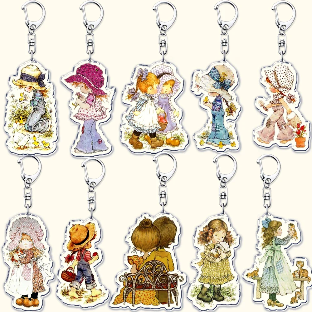 Брелок для ключей девочек и мальчиков винтажный аксессуар в стиле ретро с