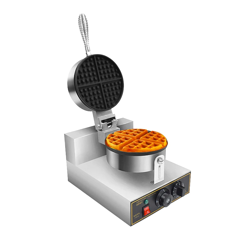 

7'' Diameter Electric Non-stick Single Belgian Waffle Maker Snack Food Machine with Timer & Temperature Control