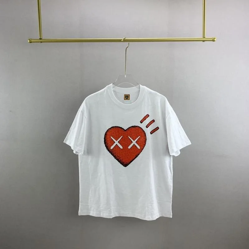 

22SS high quality 1:1 Love Pattern Logo HUMAN MADE T Shirt Men Women EU Size 100% Cotton HUMAN MADE Top Tees