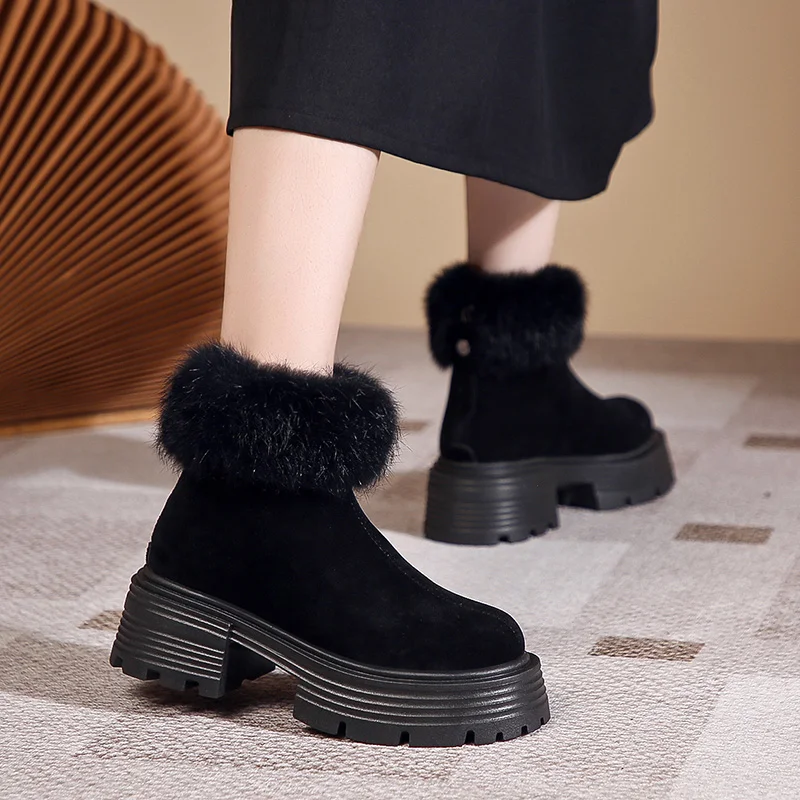 2023 New Snow Boots Women Winter Shoes Warm Boots Thick Cotton Shoes Women Shoes Platform Shoes Shoes for Women Ankle Boots