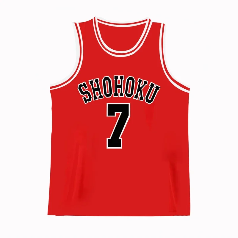 Аниме Slam Dunk Джерси баскетбольный жилет шорты косплей Shohoku Hanamichi Sakuragi Kaede рукава