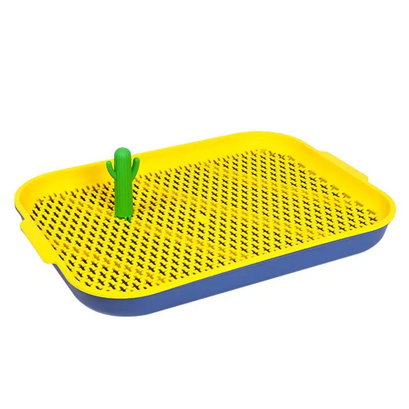 

Dog Potty Training Tray Indoor Dogs Potty Training Toilet With Cactus Washable Pee Pads For Dogs Perfect For Easy To Clean White