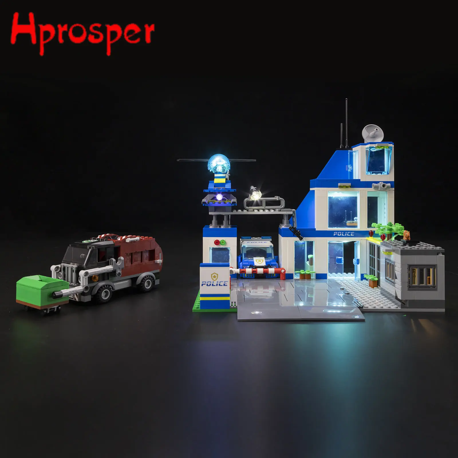 

Hprosper LED Light For 60316 Police Station Building Blocks Lighting Toys Only Lamp+Battery Box(Not Include the Model)
