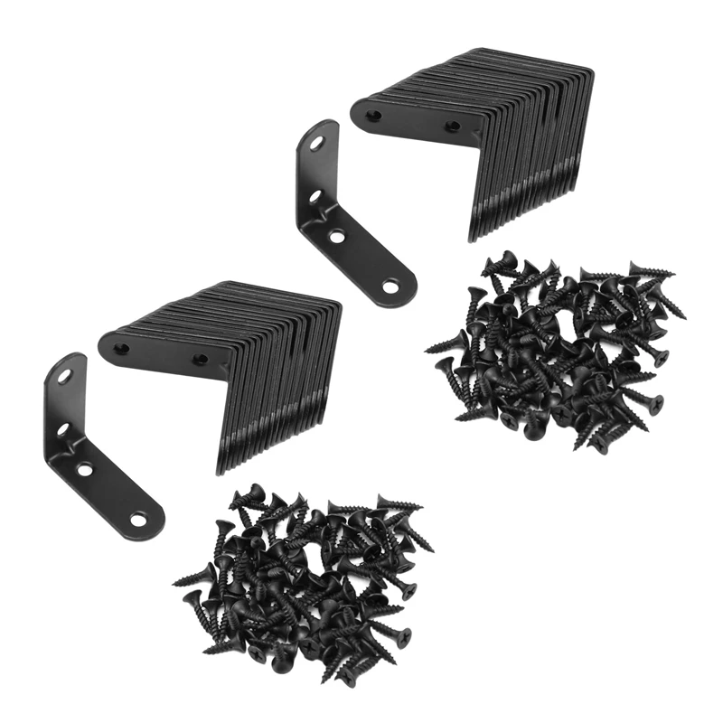 

40 шт., угловые скобы из нержавеющей стали, 50 х50 мм