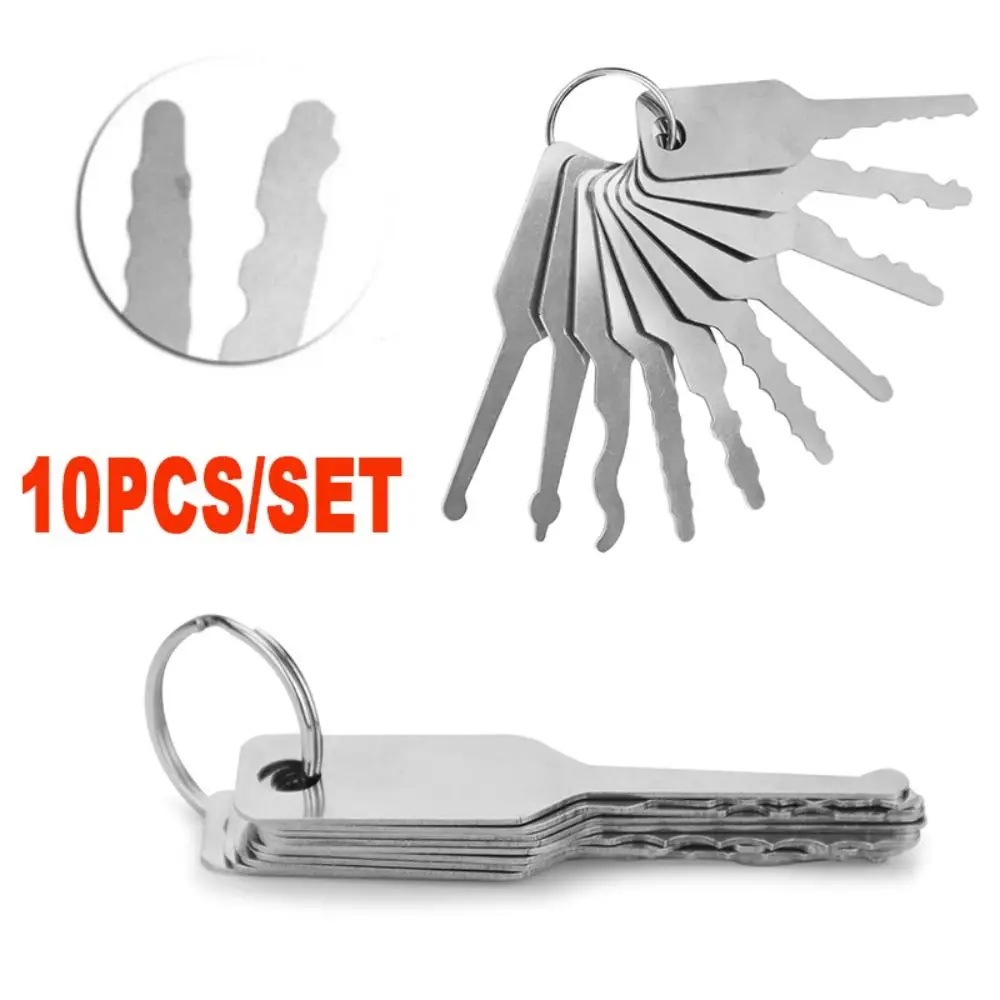 

Repair Accessories Auto Replacement Tool Kit Stainless Steel Jiggler Keys Dual Sided Door Open Keys Car Unlock