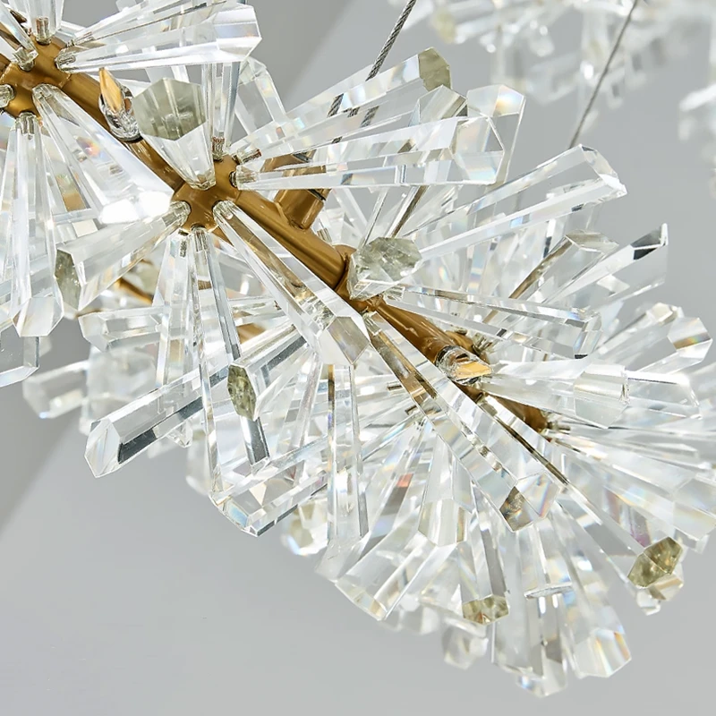 2022 New Crystal Flower Ceiling Chandelier Led Luxury Indoor Lighting Home Decoration For Living Room Bedroom Restaurant G4 Bulb