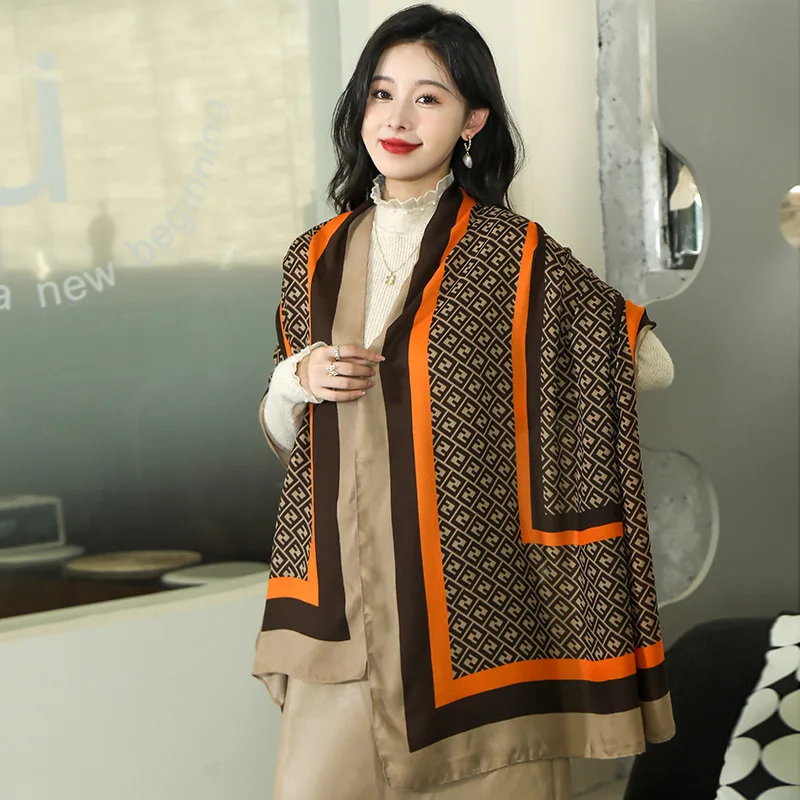 Универсальный женский шарф из корейского хлопка и льна