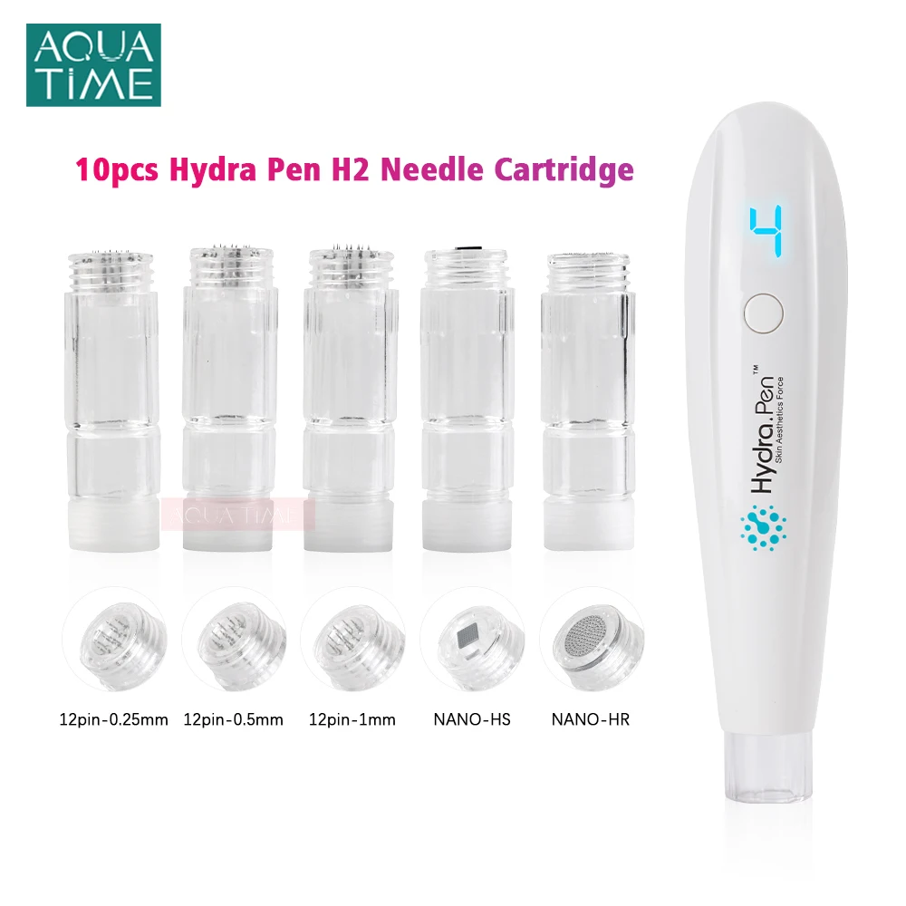 10Pcs Hydra ปากกา H2 Micro เข็มตลับหมึก Mesotherapy Hydrapen Microneedles สำหรับ Face