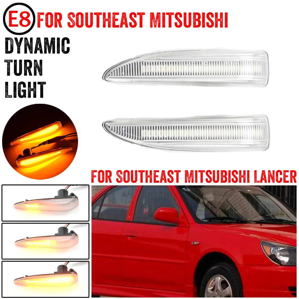 Фото Светодиодный указатель поворота для Mitsubishi Lancer Outlander Sport Mirage Montero Pajero ASX, динамический боковой указатель поворота №2