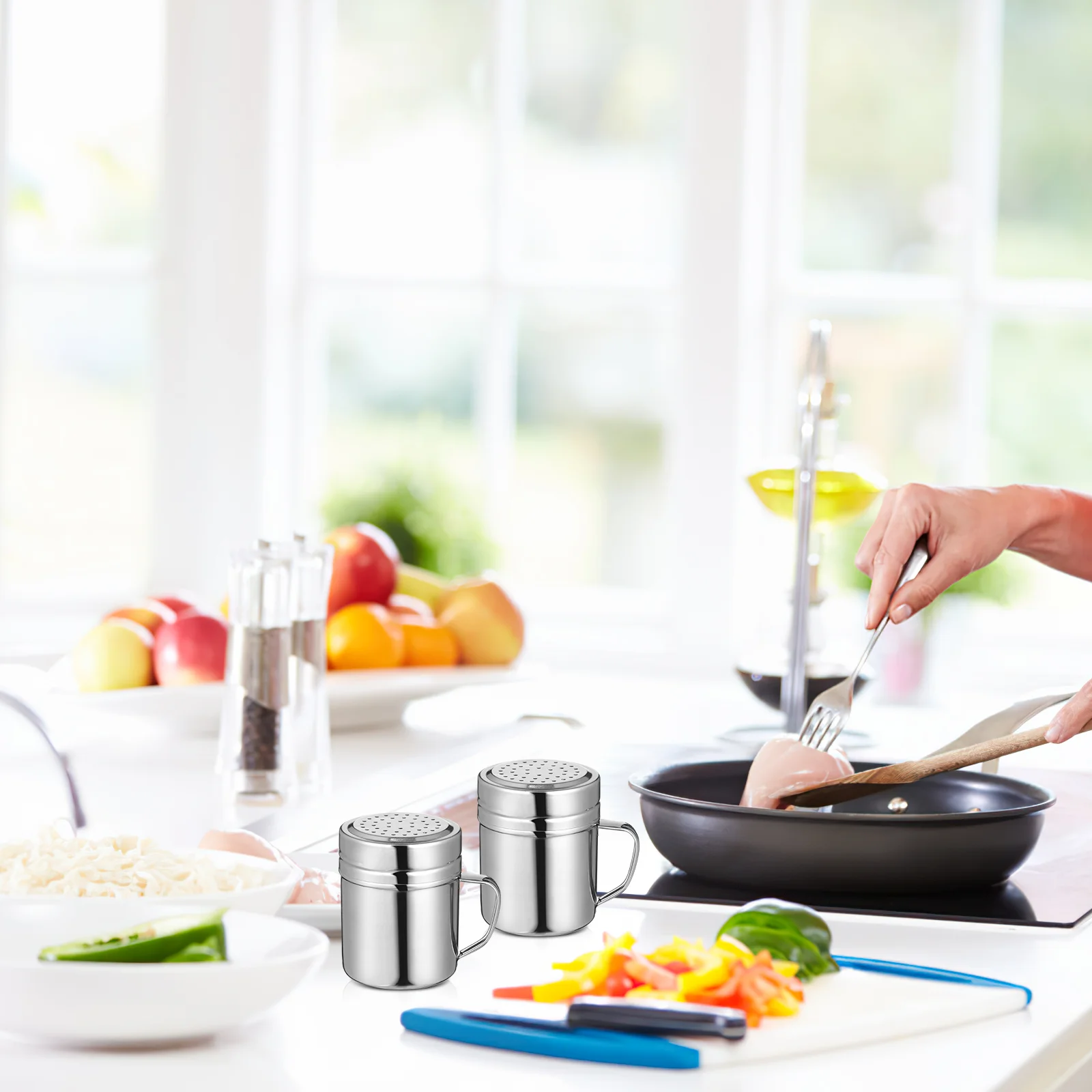 2 шт. шейкер для драги с крышкой дозатор сахара кофемолка бутылки приправ перца