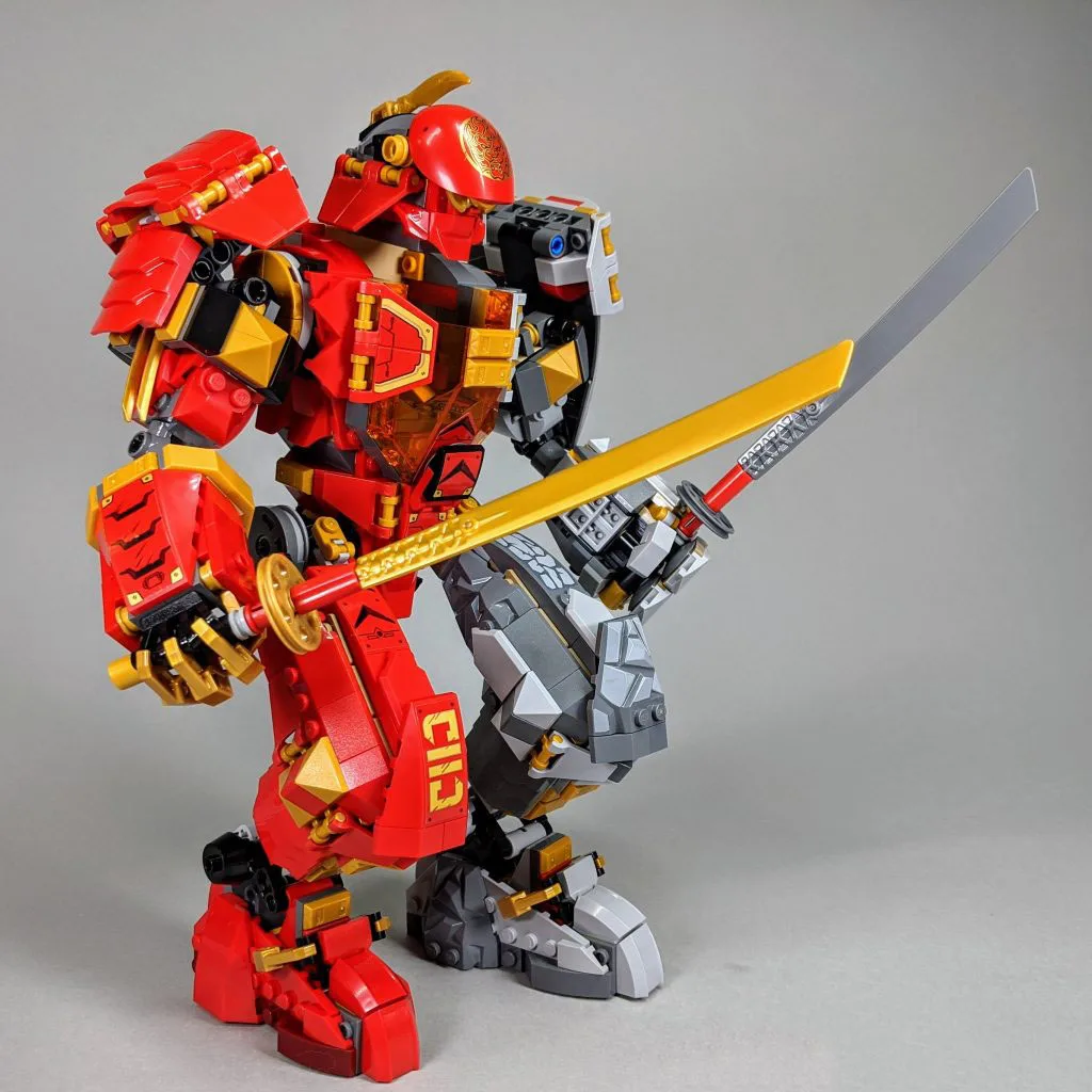 623pcs Fire Stone Mecha Robot Model Building Blocks 71720 Bricks Educational Toys For Children