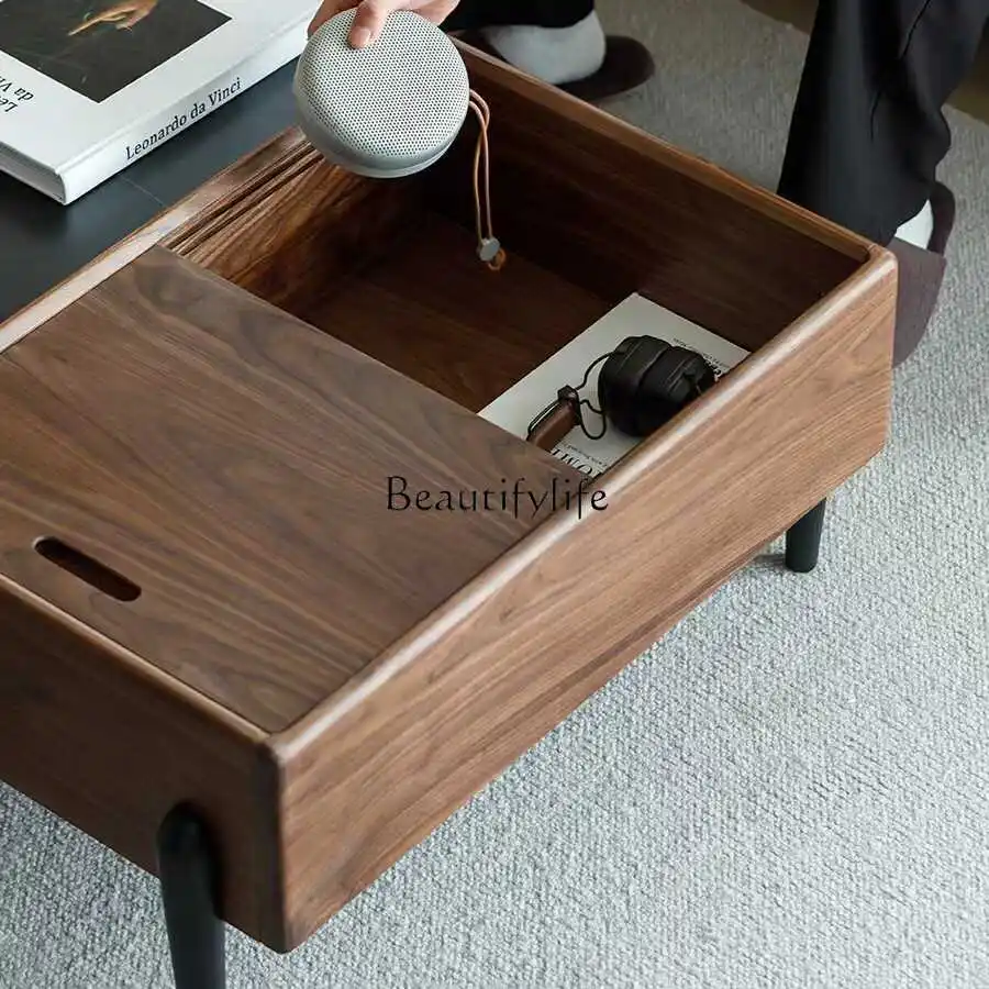 Североамериканский журнальный столик из черного ореха современный простой