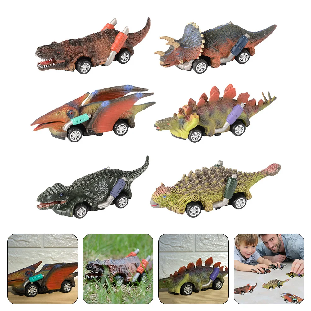 

6Pcs Dinosaurs Back Car Dinosaurs Themed Back Vehicle for Kids