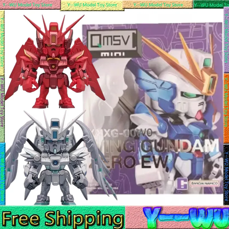 Bandai Blind Box Original Wing Zero Ew Qmsv-Mini Seriestrendy фигурка коробка экшн-фигурка модель игрушки