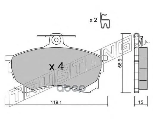 К-Т Дисков. Тормоз. Колодок Trusting арт. 2590